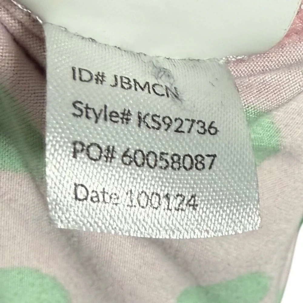 KATE SPADE New York Jersey Pajama Pants, Pink with Green Polka Dots, Size XL